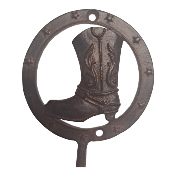 Boot Wall Hook Decorative Cowboy Metal Hanger - Picture 2 of 10